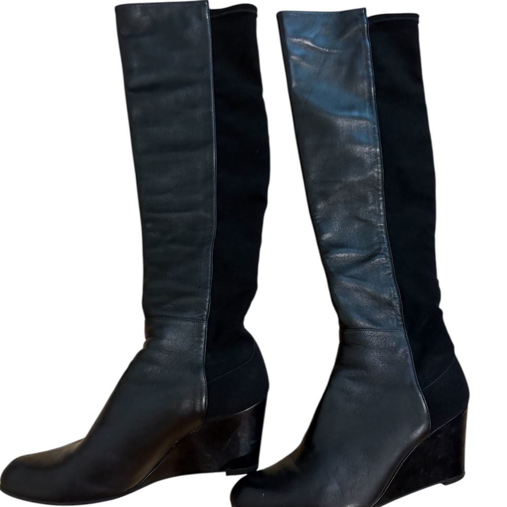Stuart Weitzman Women's Leather Wedge Boots (Size 6)